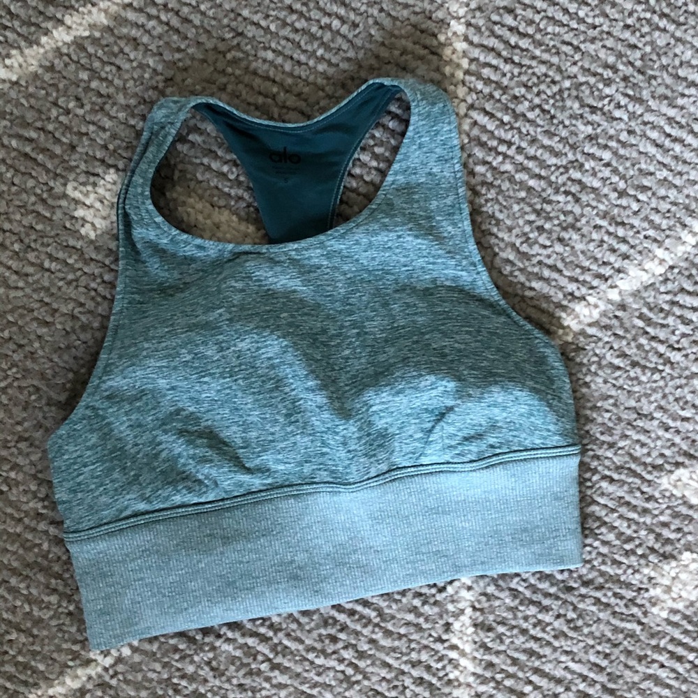 ALO Alosoft Serenity Bra in Seafoam green